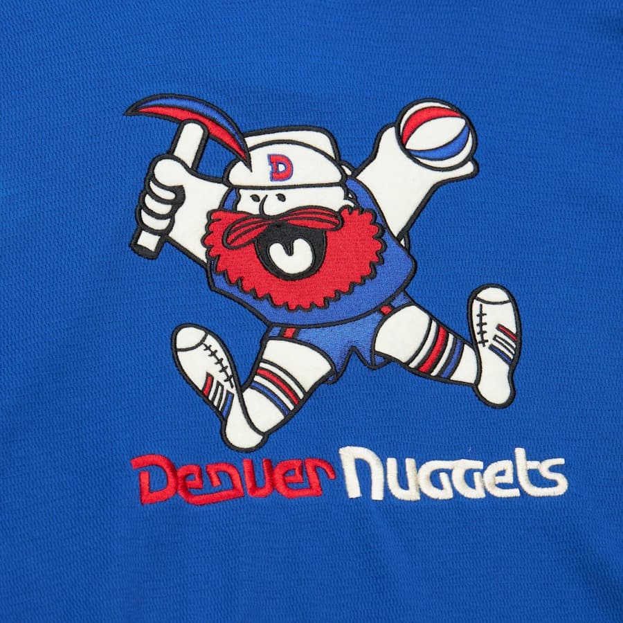 Худи Mitchell & Ness Royal Denver Nuggets Vintage Logo Thermal Lightweight Pullover Hoodie