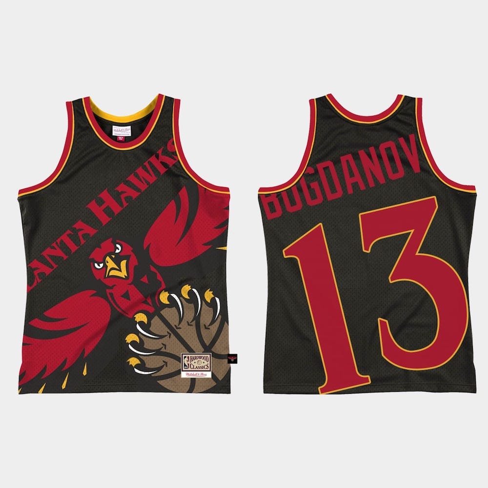 Atlanta-Hawks-13-Bogdan-Bogdanovic-Big-Face-2.0-Black-Jersey
