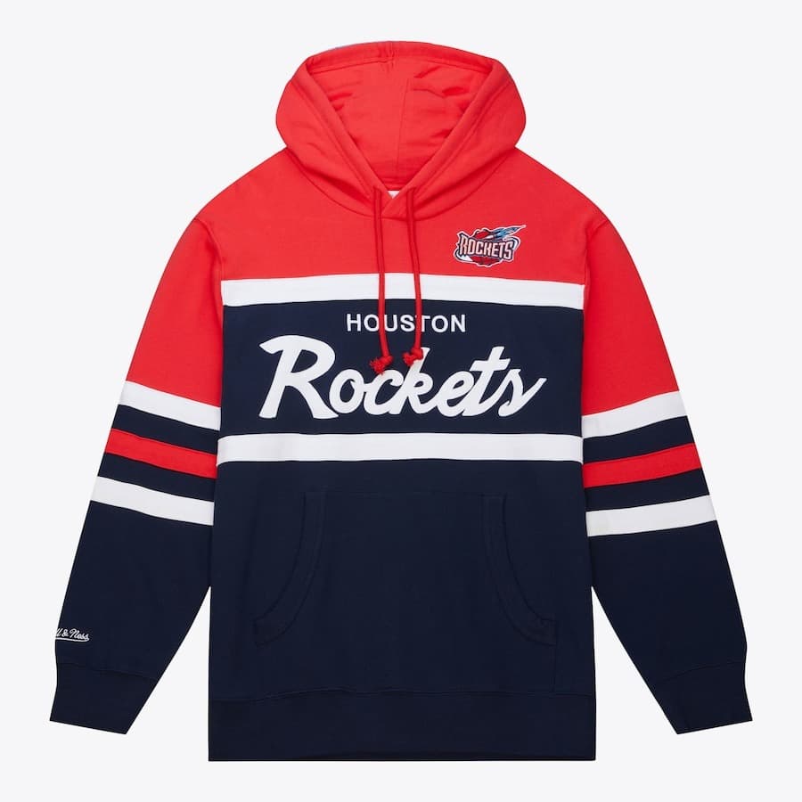 Худи Mitchell & Ness Navy Houston Rockets Head Coach Pullover Hoodie
