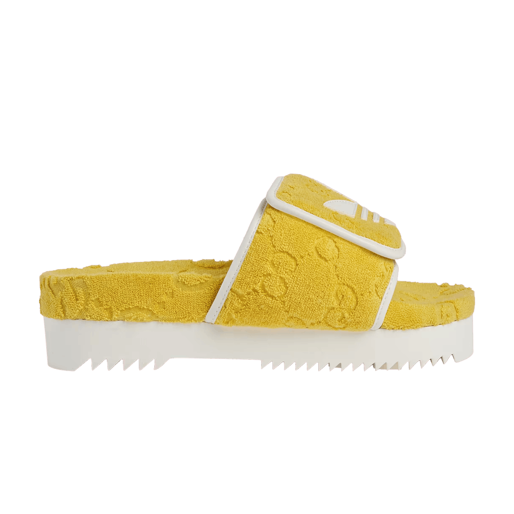 Сандалии Adidas x Gucci Wmns GG Platform Sandal 'Yellow Cotton Sponge'