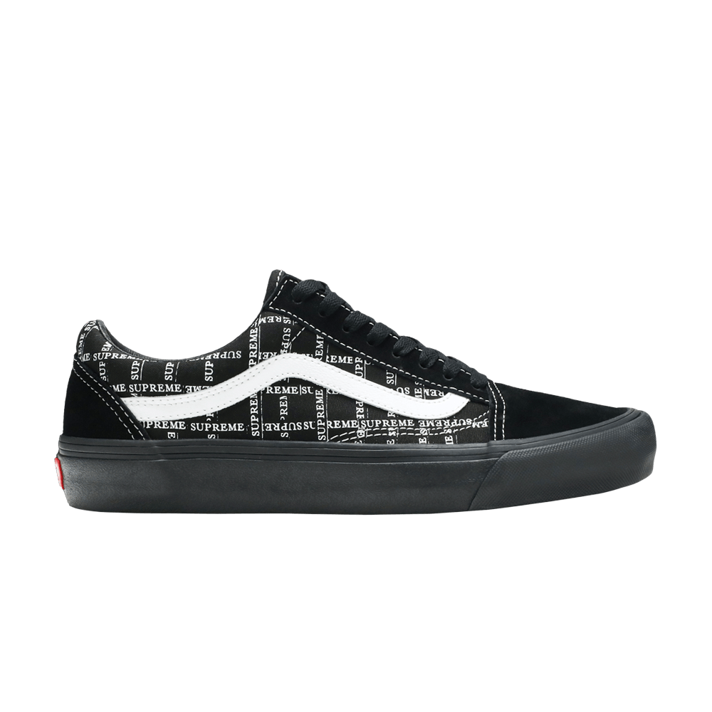 Кроссовки Vans Supreme x Old Skool Pro 'Logo Pattern - Black'