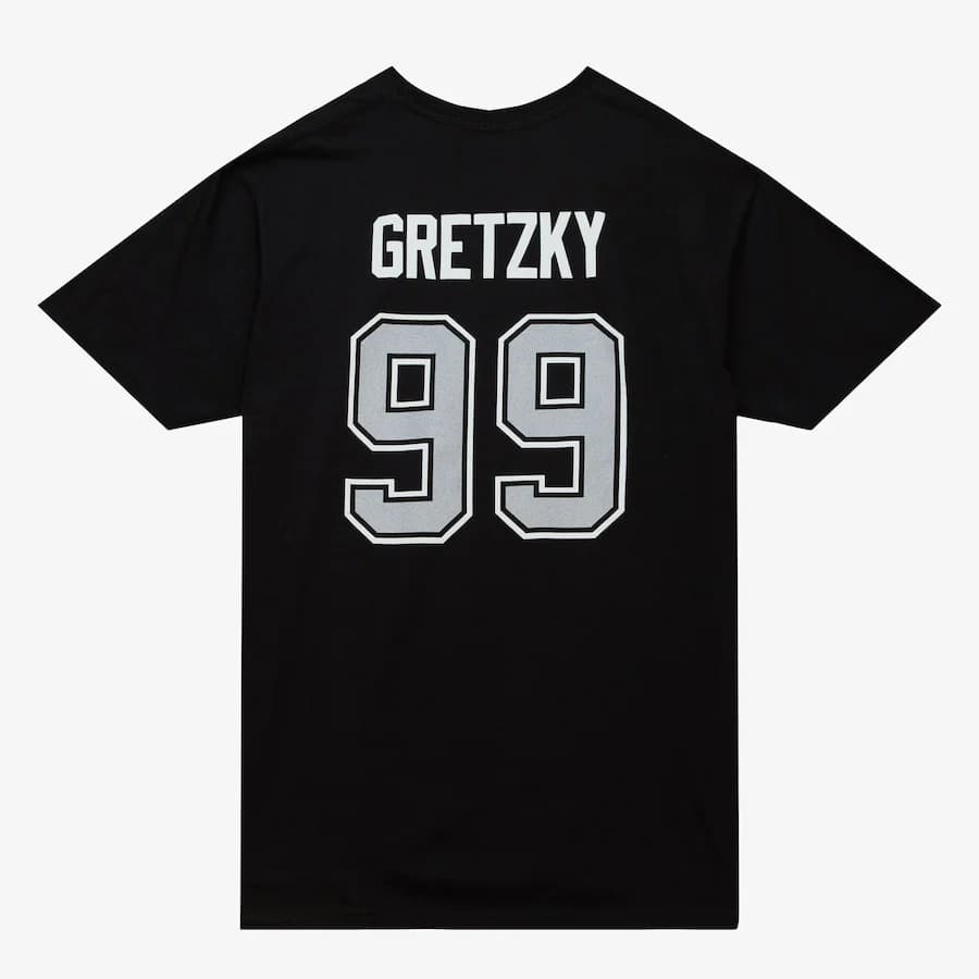 Футболка Mitchell & Ness Wayne Gretzky Black Los Angeles Kings Name & Number T-Shirt