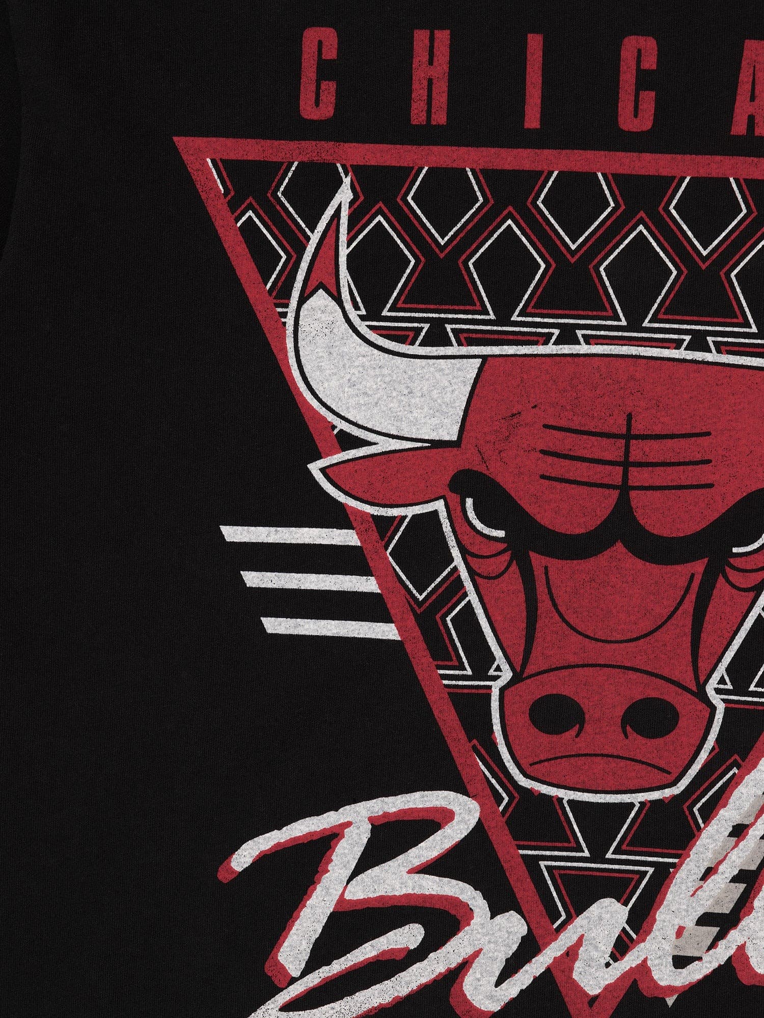 Футболка Mitchell & Ness Chicago Bulls Tri Logo Vintage T-Shirt