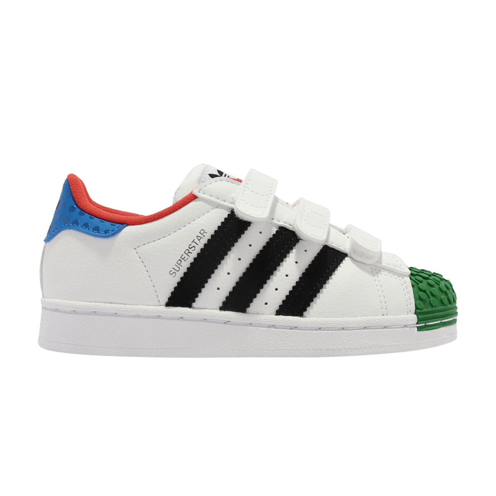 Кроссовки LEGO x adidas Superstar CF J 'White Yellow Green'
