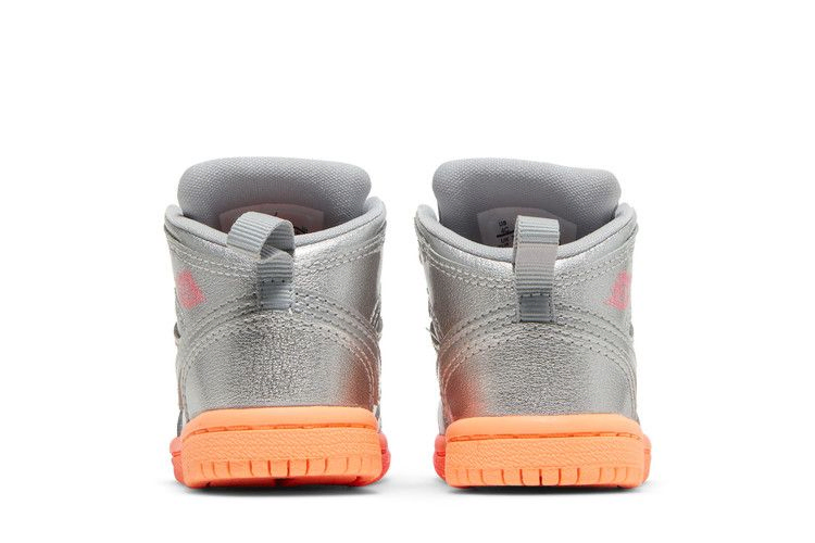 Кроссовки Air Jordan 1 Mid TD 'Metallic Silver Pink Crimson'