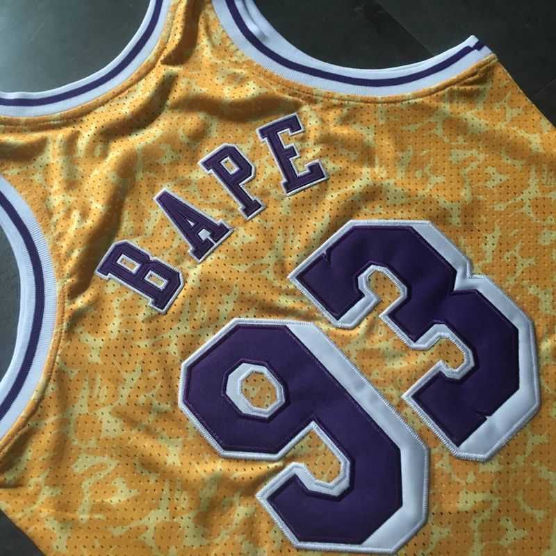 Баскетбольная джерси Bape x Mitchell & Ness Lakers ABC Basketball Yellow
