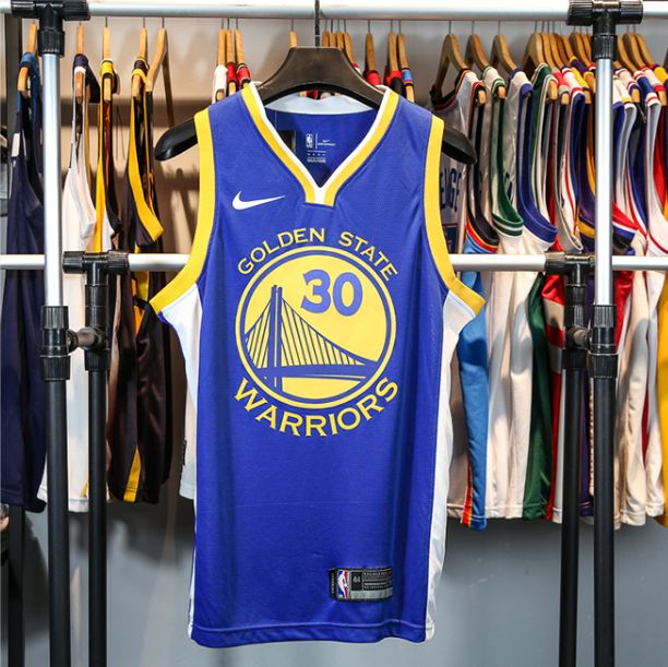 Баскетбольная джерси 2017-18 Stephen Curry Warriors #30 Icon Royal