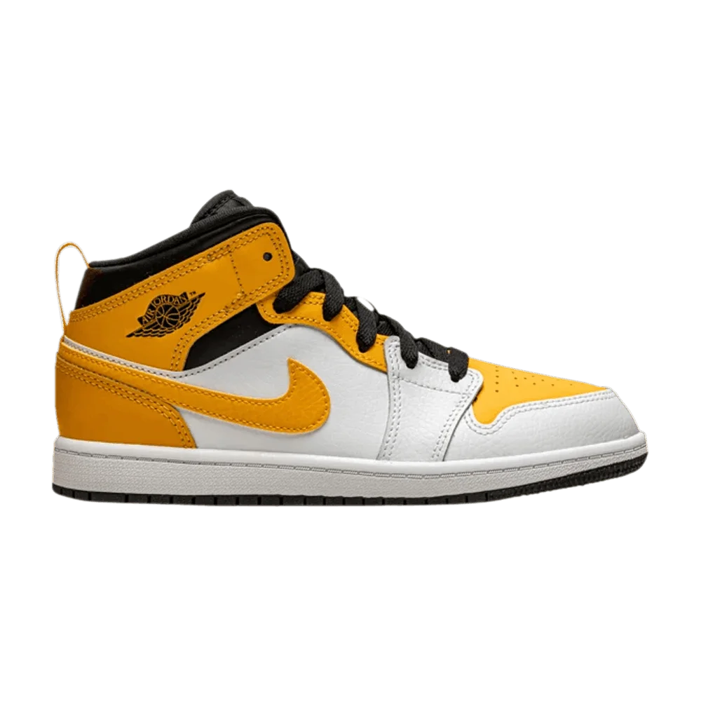 Krossovki-Air-Jordan-1-Mid-PS-University-Gold