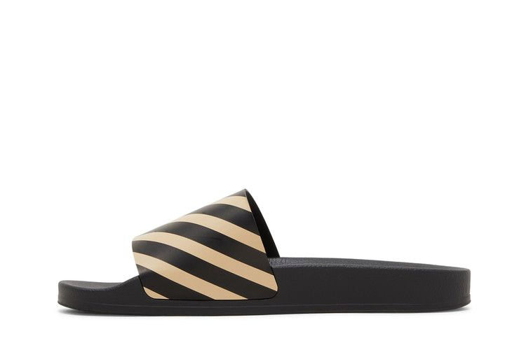 Кроссовки Off-White Sliders 'Diagonal Stripe - Black Beige'