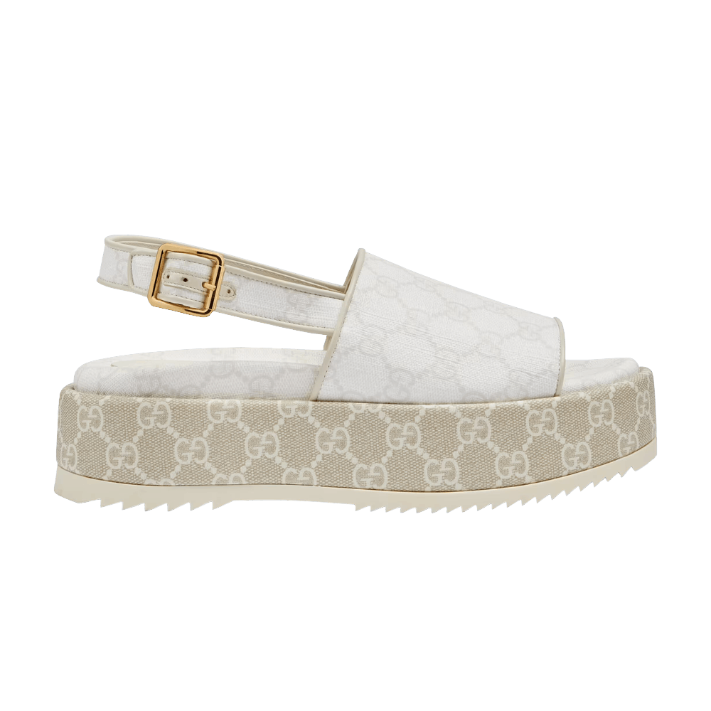 Сандалии Gucci Wmns Platform GG Sandal 'White Beige'
