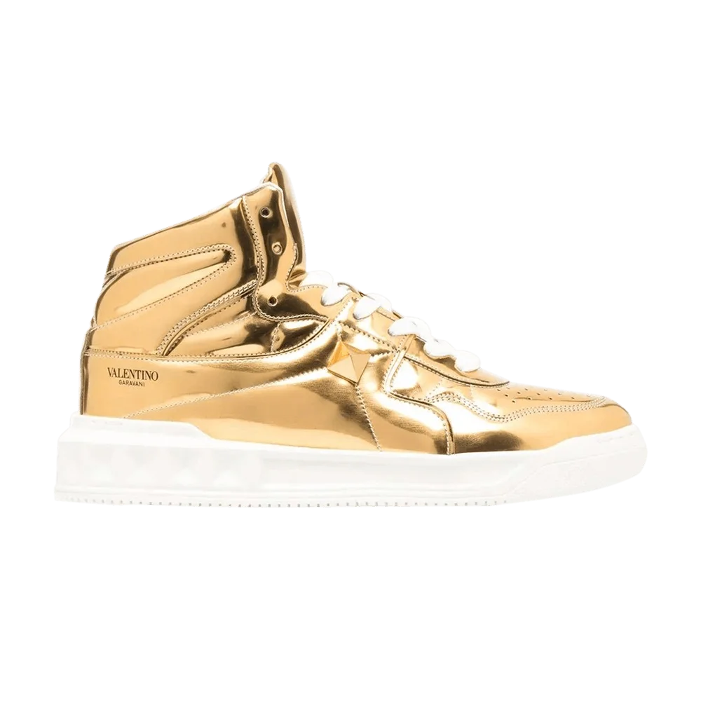 Krossovki-Valentino-One-Stud-Mid-Gold