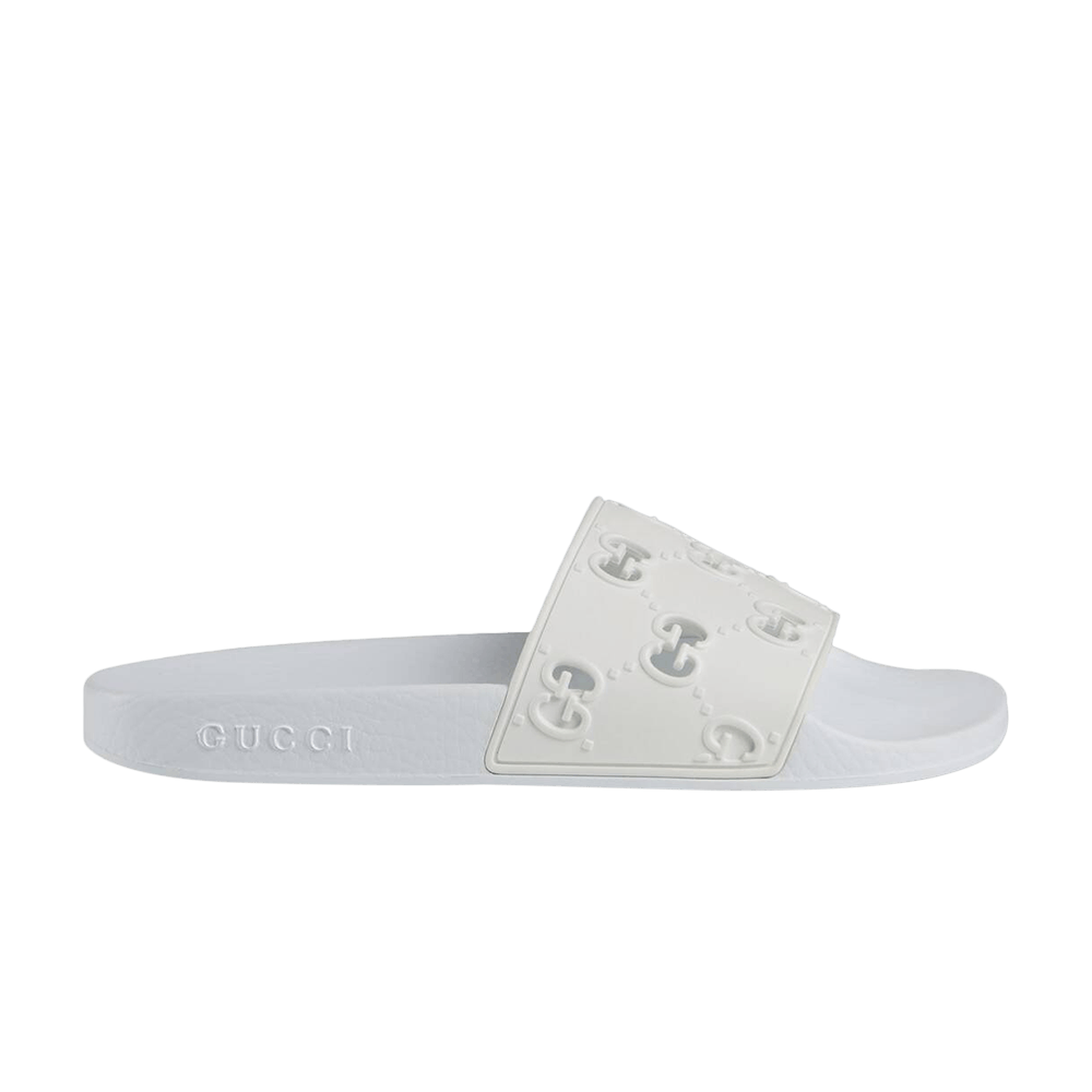 Кроссовки Gucci Wmns Rubber GG Slide 'White'