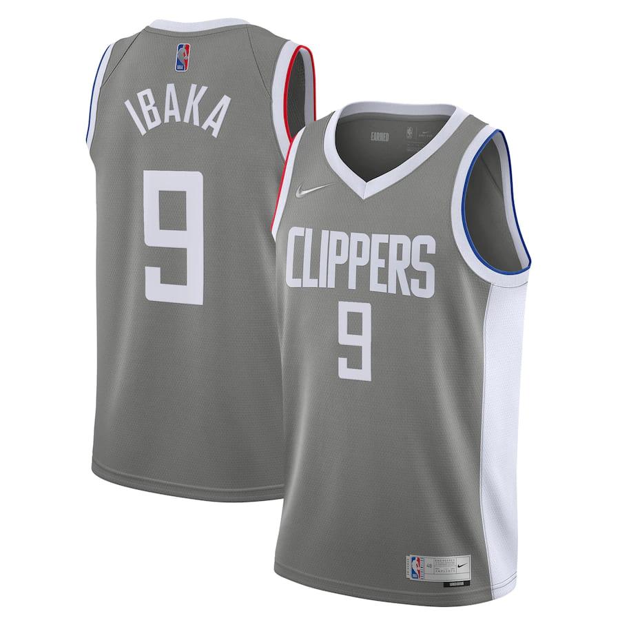 Баскетбольная джерси 2021-22 Los Angeles Clippers #9 Serge Ibaka Earned Edition Swingman Jersey