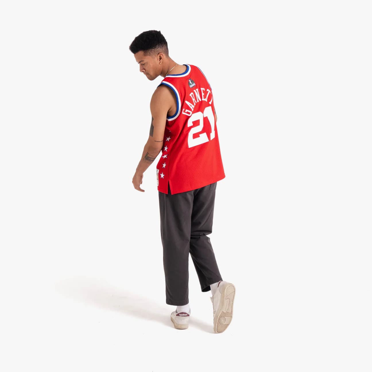 Баскетбольная джерси 2003 All Star Game Kevin Garnett  #21 Swingman Hardwood Classics Red Jersey