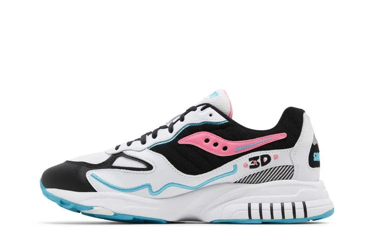 Кроссовки Saucony 3D Grid Hurricane 'White Black Pink'