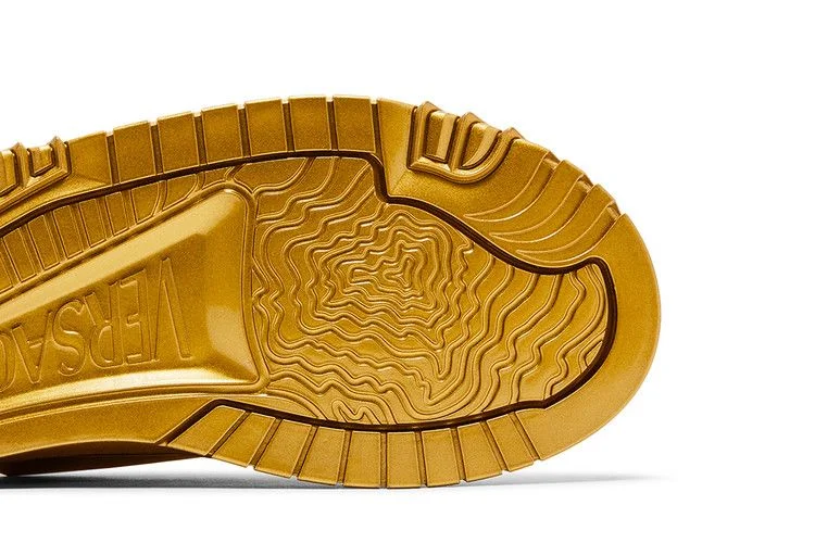 Кроссовки Versace Odissea Caged Rubber Medusa Sneaker 'Metallic Gold'