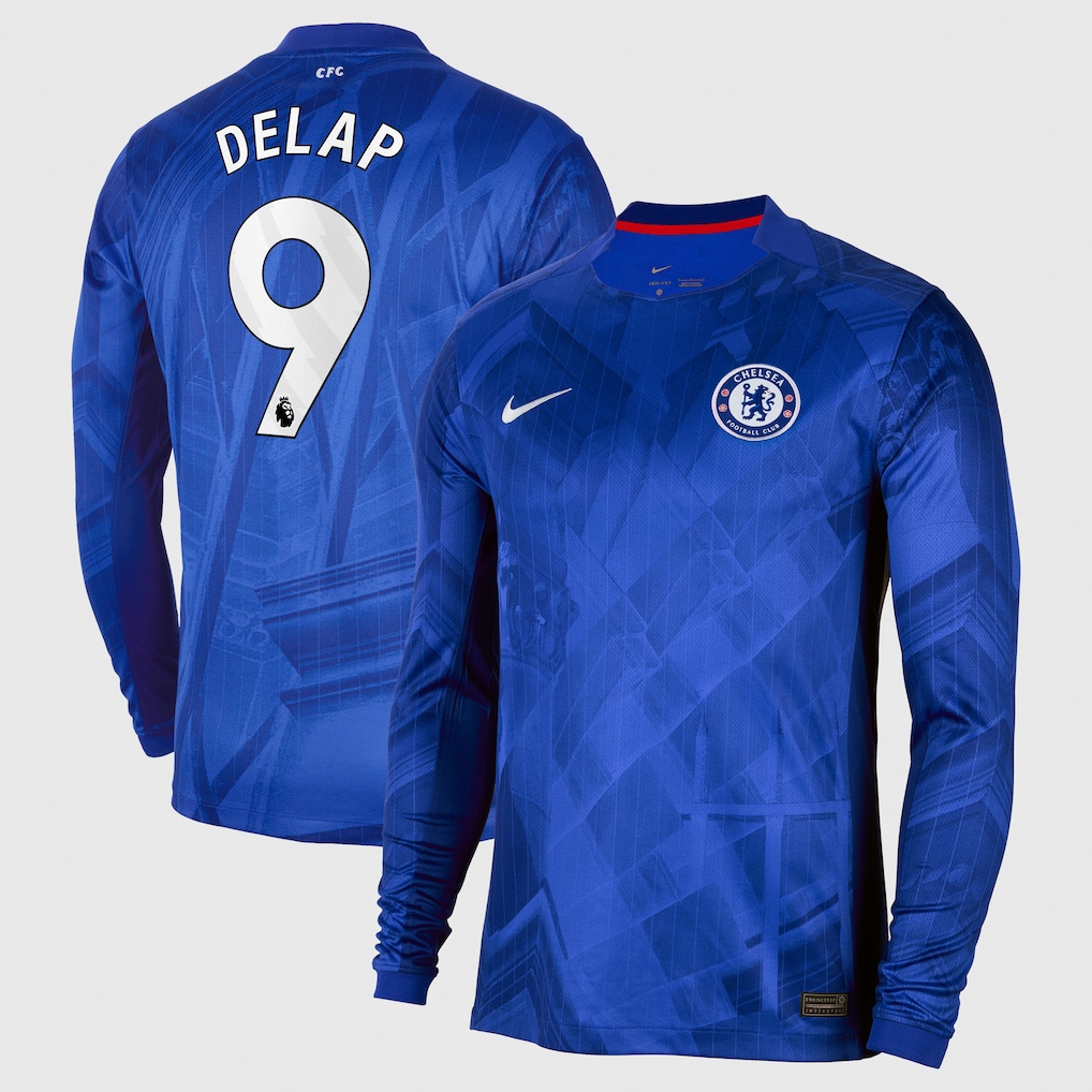 Футбольный лонгслив Chelsea Nike Home Stadium Long Sleeve Shirt 2025-26 Delap 9
