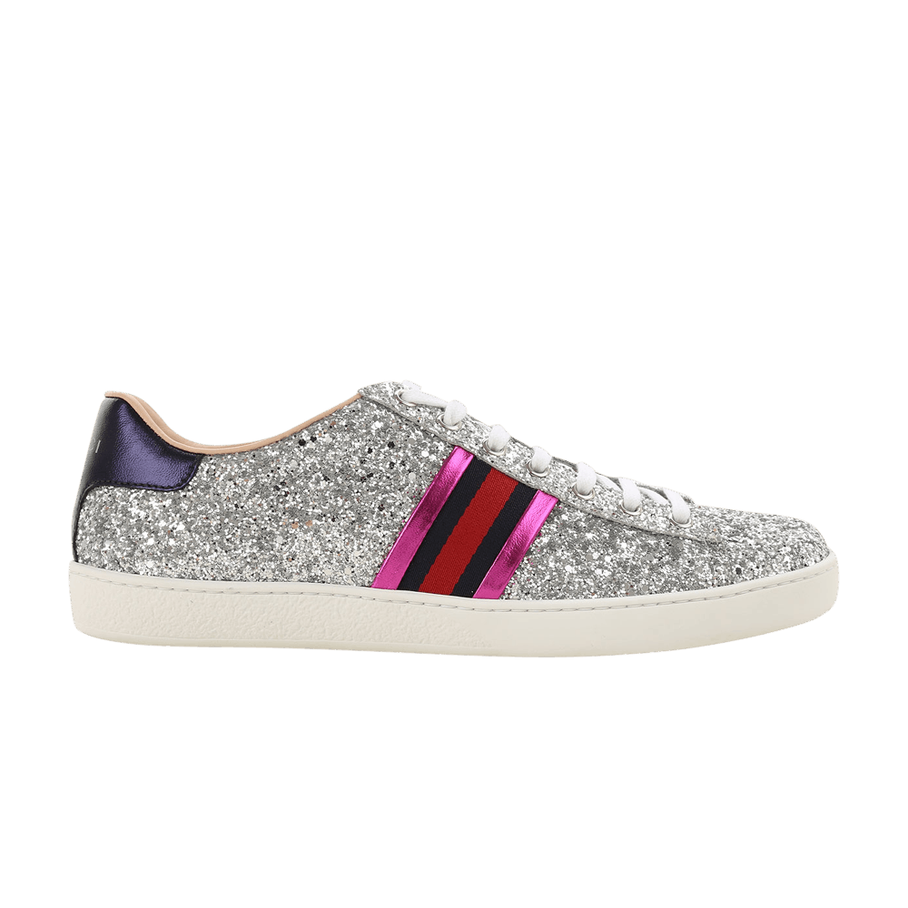 Кроссовки Gucci Wmns Ace 'Silver Glitter'