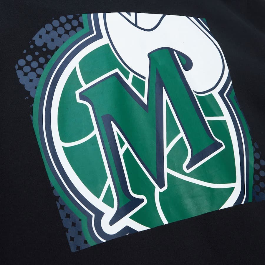 Худи Mitchell & Ness Black Dallas Mavericks Big Face 7.0 Pullover Hoodie