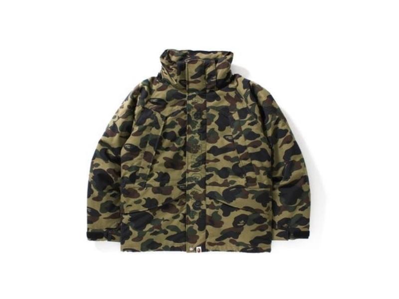 Куртка с капюшоном BAPE 1st Camo Snow Board Down Jacket M Green