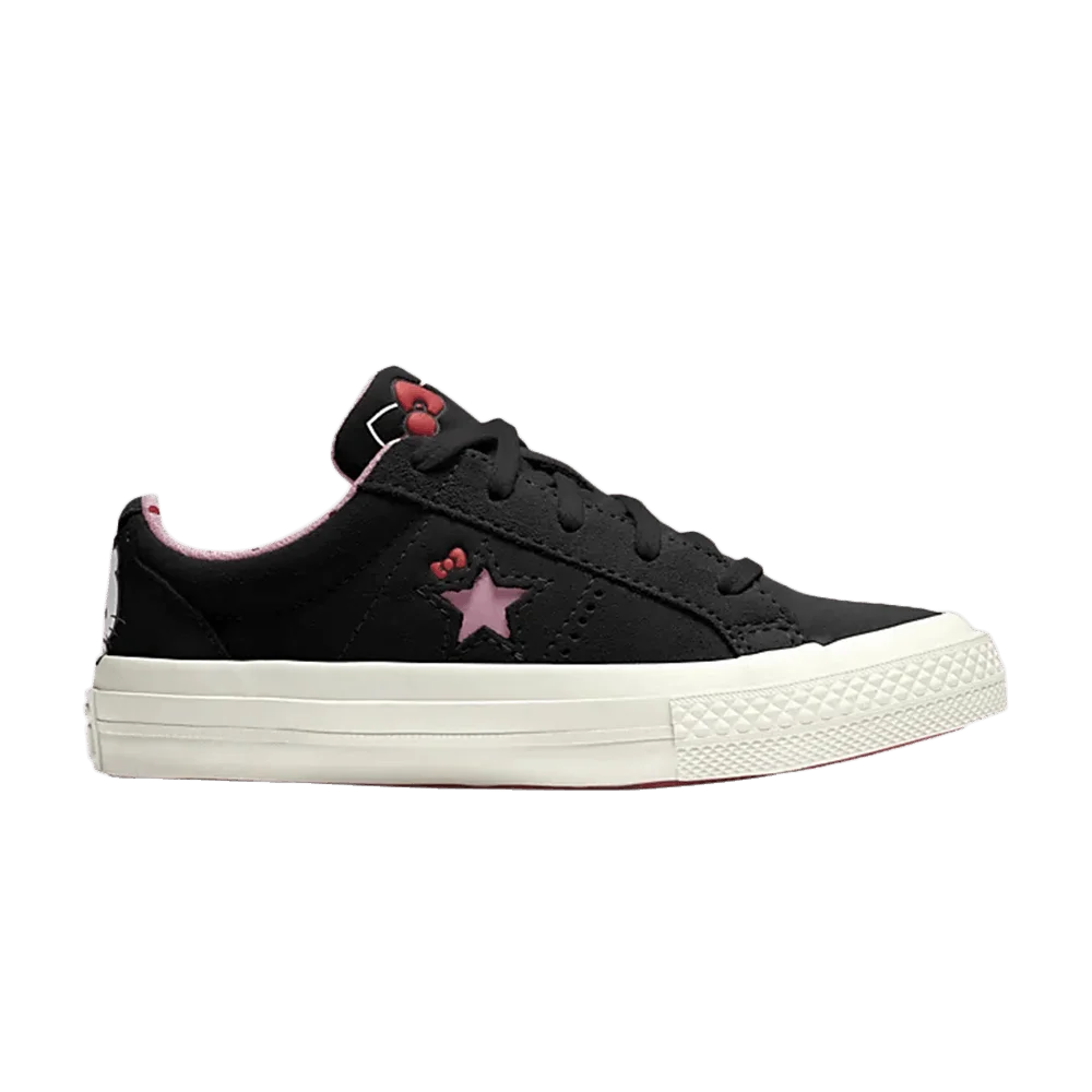 Кроссовки Hello Kitty x Converse One Star Suede Low Top GS 'Black'