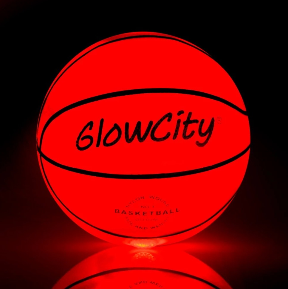 Баскетбольный светящийся мини мяч GlowCity Hi-Bright LED Light Up Illuminate Entire Dark Mini Basketball