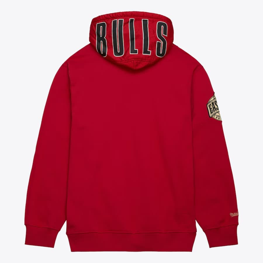 Худи Mitchell & Ness Scarlet Chicago Bulls Team OG 2.0 Vintage Logo Fleece Pullover Hoodie