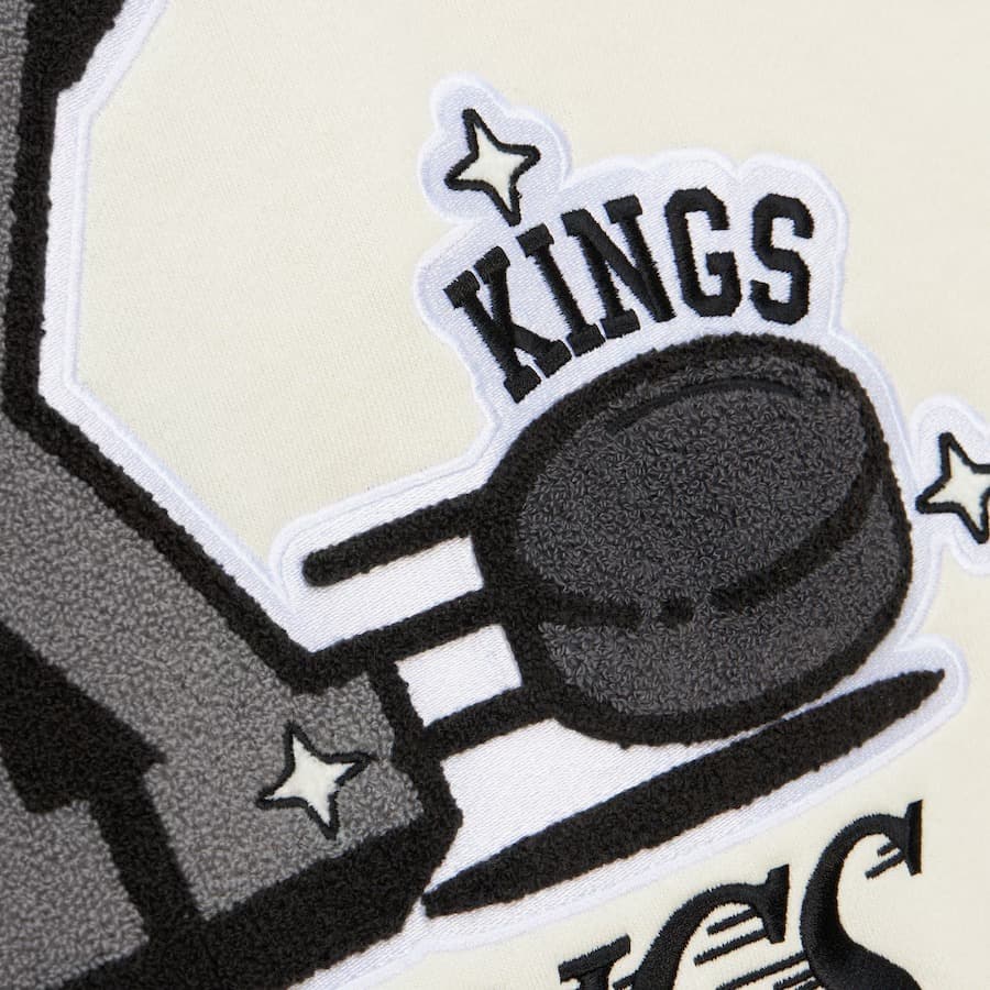 Худи Mitchell & Ness Cream Los Angeles Kings Sswagger Fleece Pullover Hoodie