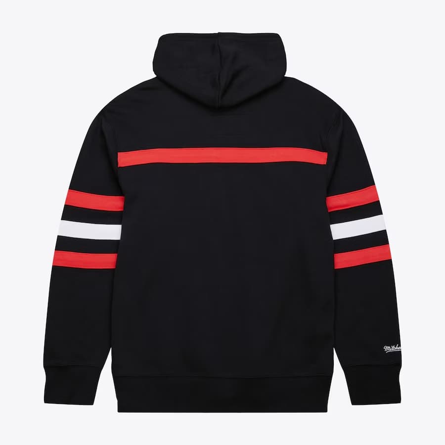 Худи Mitchell & Ness Black Carolina Hurricanes Head Coach Fleece Pullover Hoodie