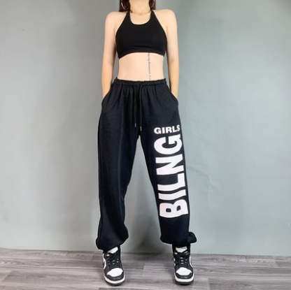 Спортивные брюки 2021 Bling Hip-hop Style Sweatpants White/Black