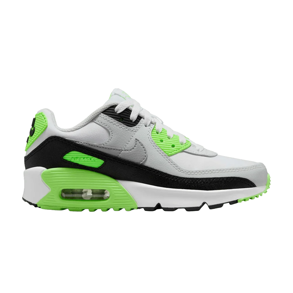 Krossovki-Nike-Air-Max-90-Leather-GS-Lime-Blast