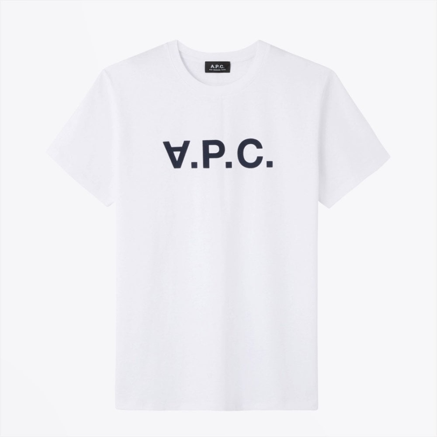 Футболка A.P.C. White VPC T-shirt Dark Navy Blue