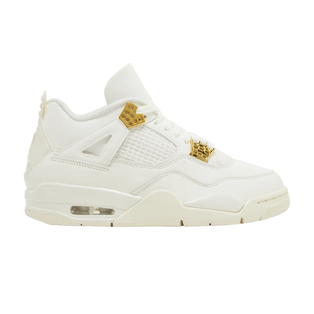 Krossovki-Wmns-Air-Jordan-4-Retro-Metallic-Gold