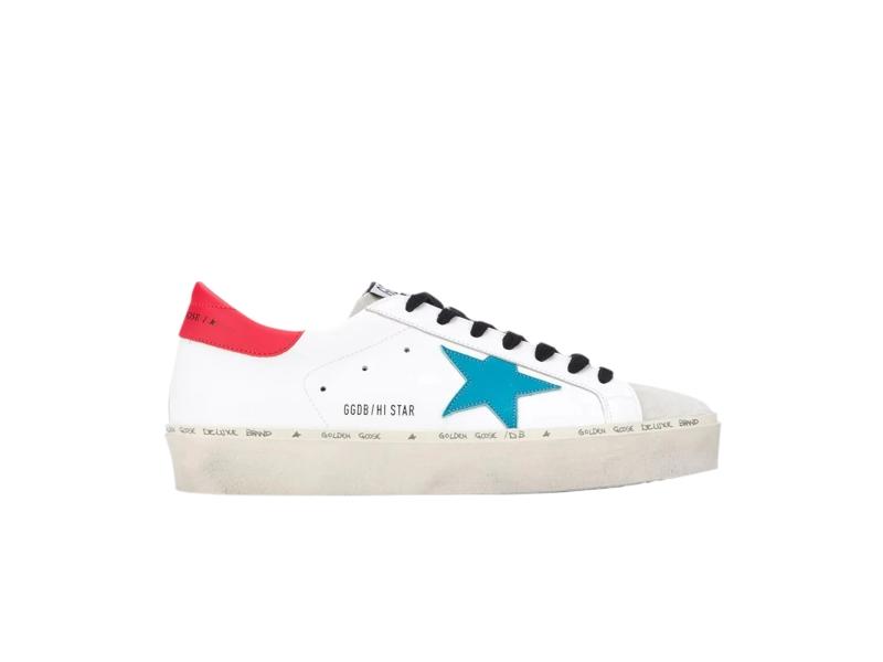 Кроссовки Golden Goose Hi Star White Blue Red