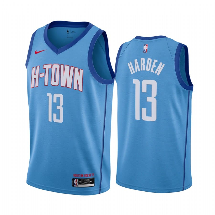 Баскетбольная джерси 2020-21 Houston Rockets #13 James Harden City Edition Blue Swingman Jersey