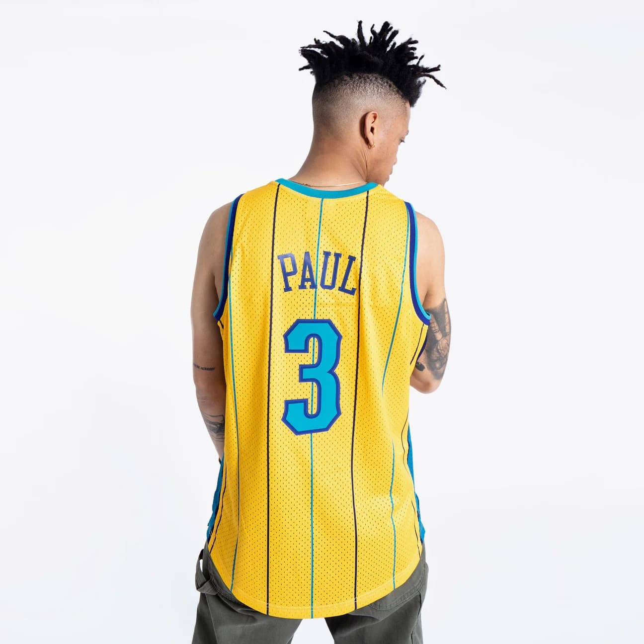 Баскетбольная джерси 2010-11 New Orleans Hornets Chris Paul #3 Swingman Hardwood Classics Yellow Jersey