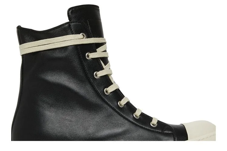 Кроссовки Rick Owens Strobe Leather High 'Black Milk'