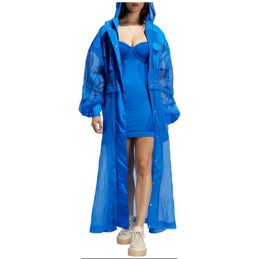 Удлинённый тренч adidas Ivy Park Cover-Up Jacket Glory Blue/Glow Blue