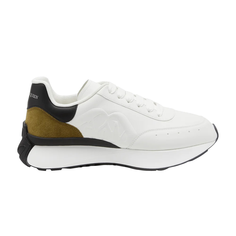 Кроссовки Alexander McQueen Sprint Runner 'White Black Khaki'