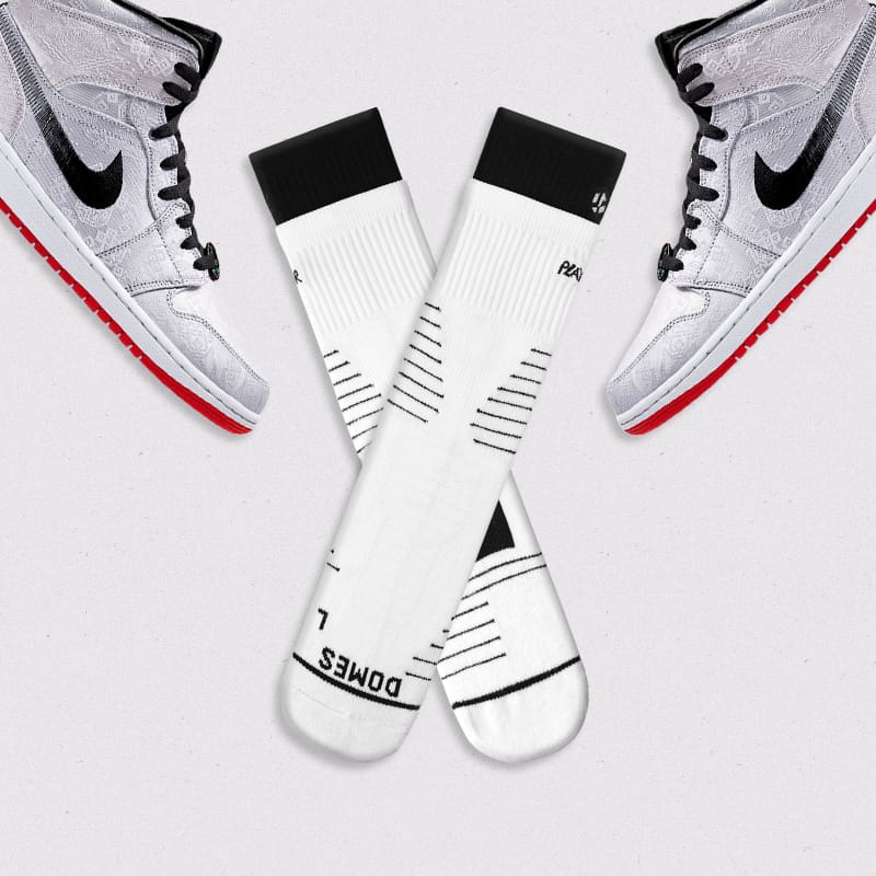 Спортивные носки Ehot Double White-Black Crew Socks