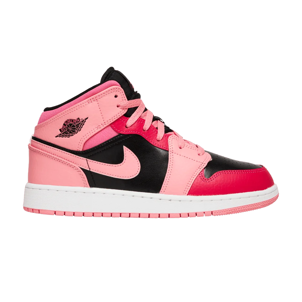 Krossovki-Air-Jordan-1-Mid-GS-Coral-Chalk