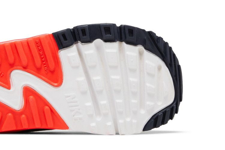 Кроссовки Nike Air Max 90 Leather TD 'Light Smoke Grey Bright Crimson'
