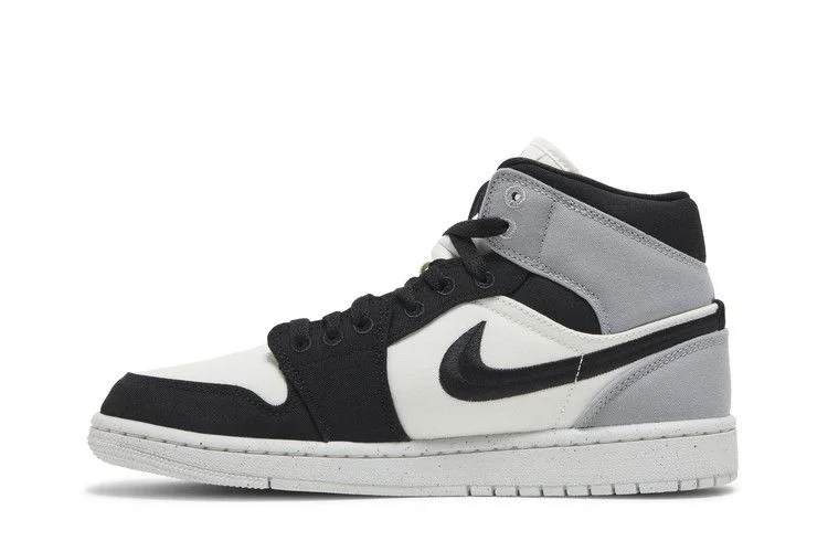 Wmns Air Jordan 1 Mid SE 'Light Steel Grey Canvas'
