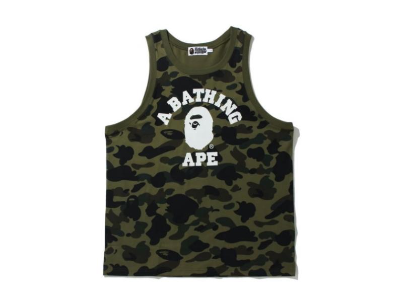 Спортивная майка BAPE 1st Camo College Tank Top Green