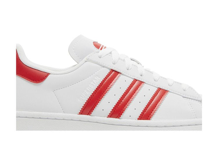 Кроссовки Adidas Superstar J 'White Vivid Red'