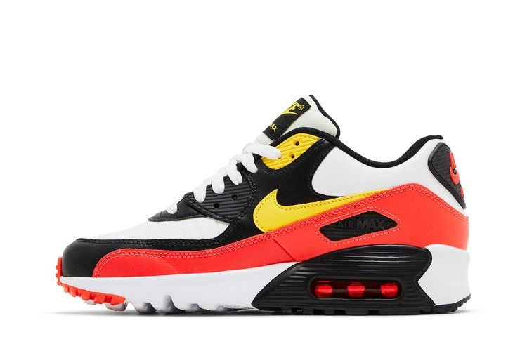 Кроссовки Nike Air Max 90 Leather GS 'Chrome Yellow Black Crimson'