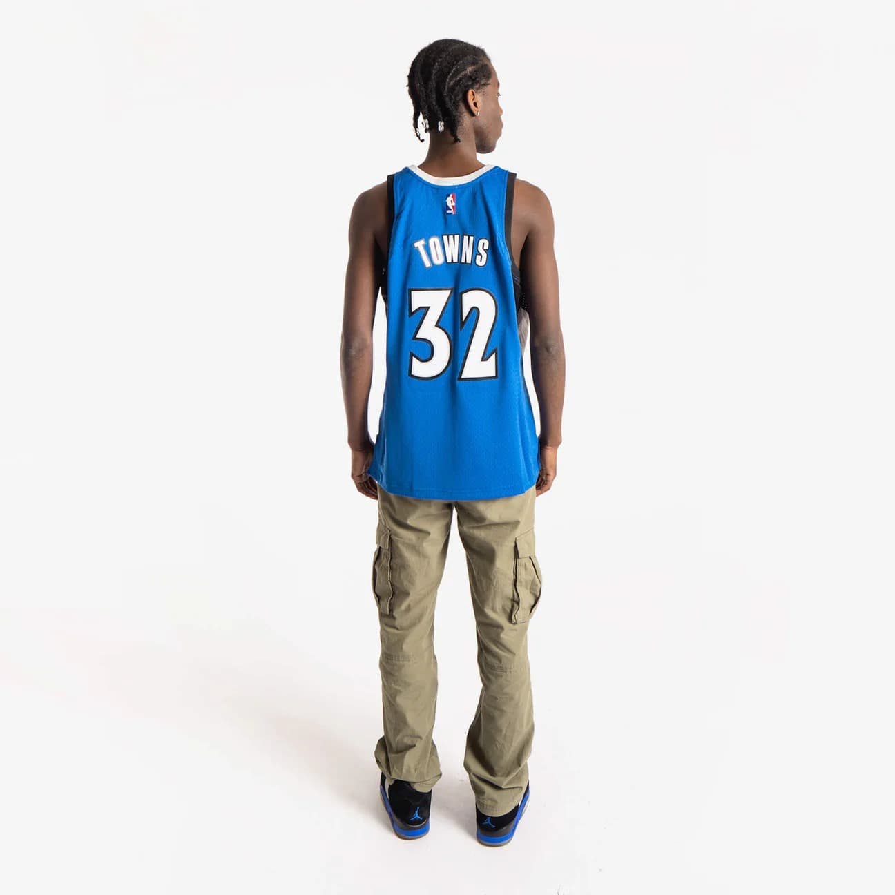 Баскетбольная джерси 2015-16 Minnesota Timberwolves Karl-Anthony Towns #32 Swingman Hardwood Classics Blue Jersey