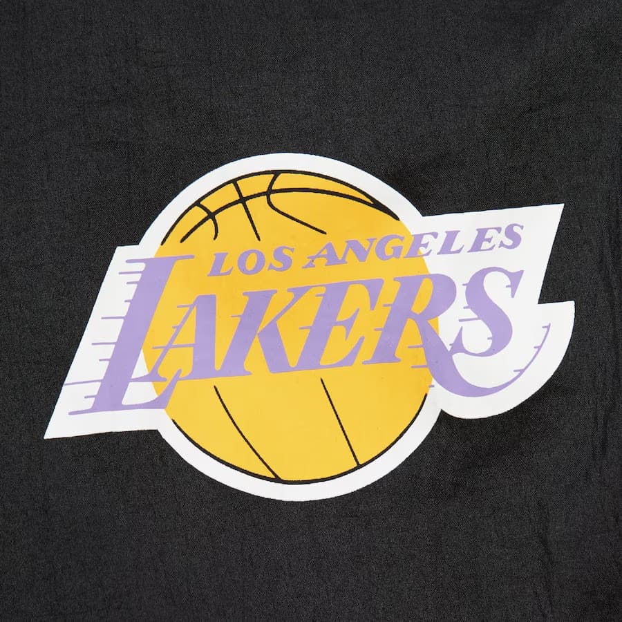 Анорак Mitchell & Ness Black Los Angeles Lakers Team OG 2.0 Vintage Logo Anorak Quarter-Zip Hoodie Windbreaker Jacket