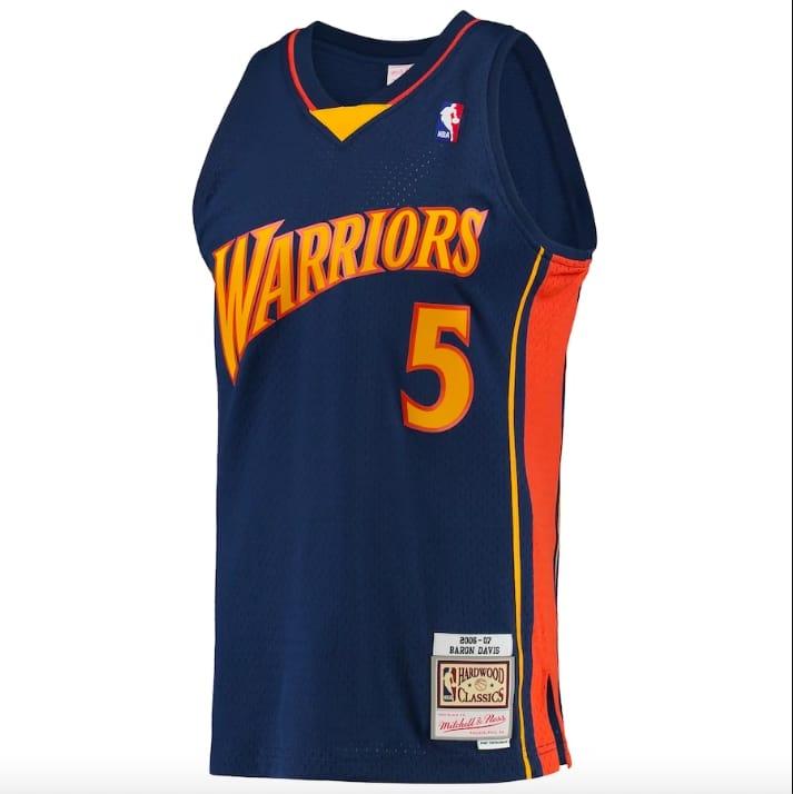 2006-07-Golden-State-Warriors-5-Baron-Davis-Mitchell-Ness-Navy-Jersey-2