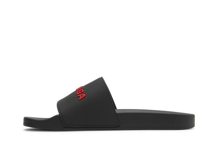 Кроссовки Balenciaga Pool Slides 'Black Red'